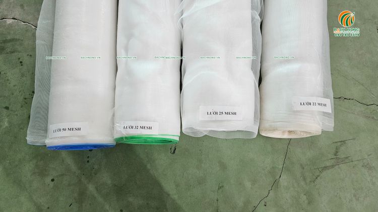 Các cuộn lưới cước trắng ngăn côn trùng 22 mesh, 25 mesh, 32 mesh và 50 mesh