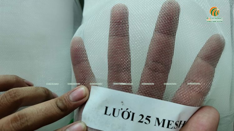 Cận cảnh sợi cước và mật độ ô của lưới chắn côn trùng 25 mesh