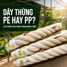 Nên dùng dây thừng PE hay dây thừng PP cho công trình ngoài trời?
