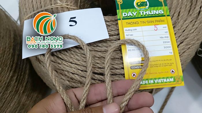 Dây đay đường kính phi 5mm sử dụng để làm đồ trang trí
