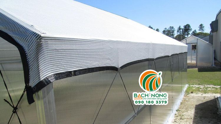 Sử dụng lưới che nắng màu xám bạc chống nóng hiệu quả cao cho nhà kính