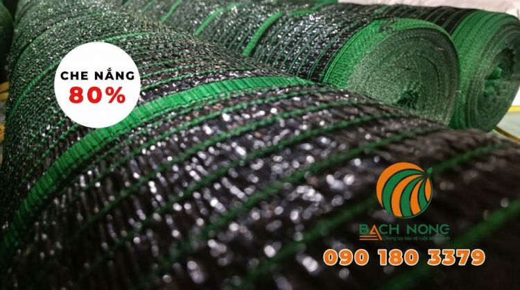 Cuộn lưới che nắng 80% siêu dày Cuộn lưới che nắng 80% của Thái Lan màu đen, dày che nắng hiệu quả cao