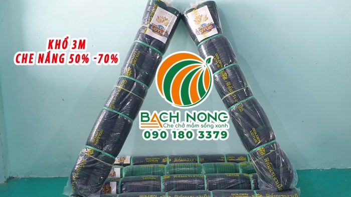 Lưới Thái Lan khổ rộng 3M, dài 50M, màu đen và xanh lá