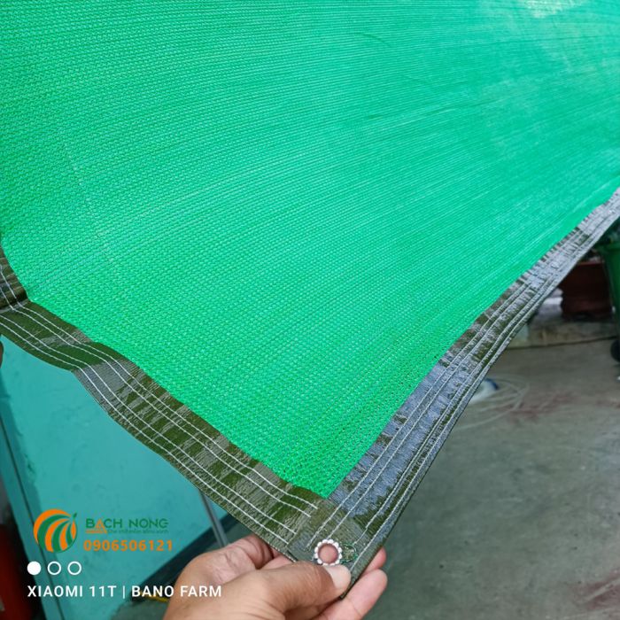Lưới dệt kim sợi dẹt màu xanh lá cây, che 90% ánh nắng