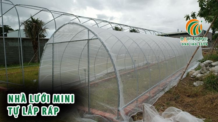 Mẫu nhà lưới mini tự lắp ráp của LƯỚI BÁCH NÔNG