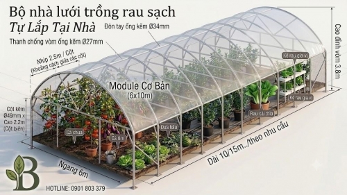 Bộ nhà lưới lắp ráp BANO